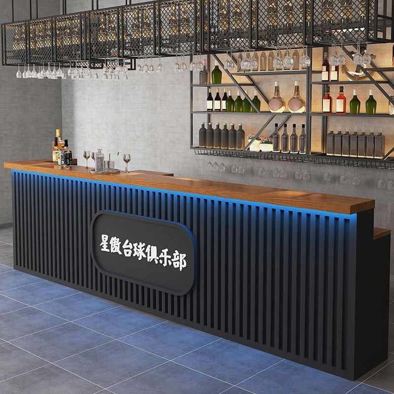 速发餐厅铁艺收银台店铺小型台球厅桌球馆转角收银柜台工业风酒吧