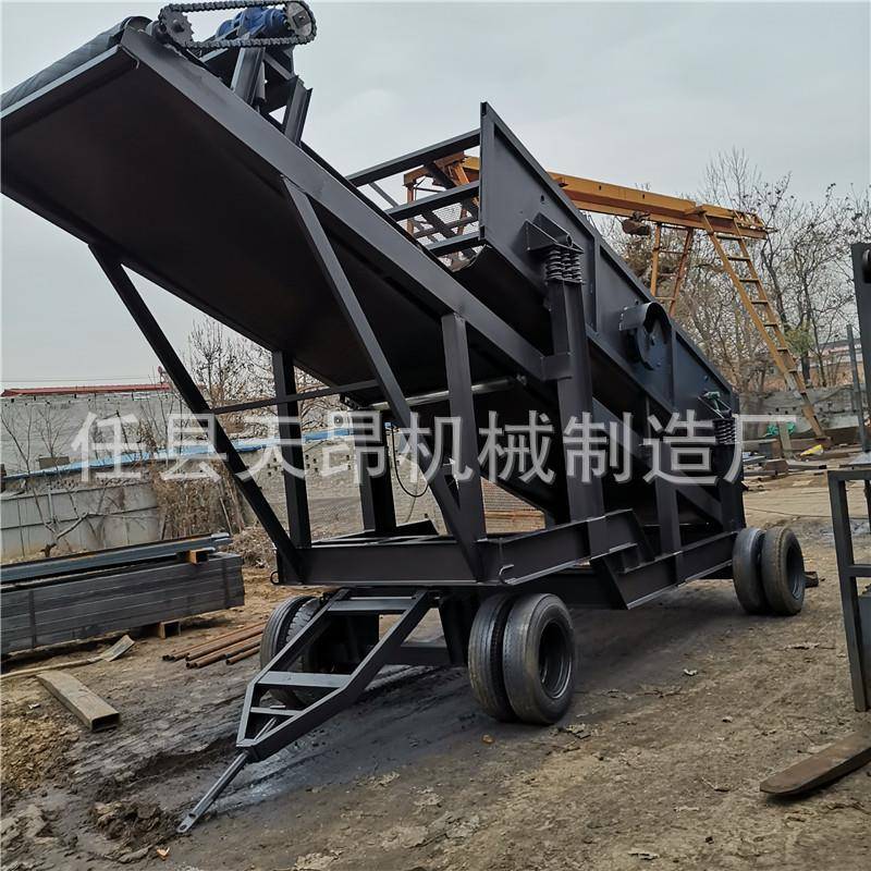 振动筛分机选矿设备2470振筛机直线震动筛选机大型移动式圆振动筛