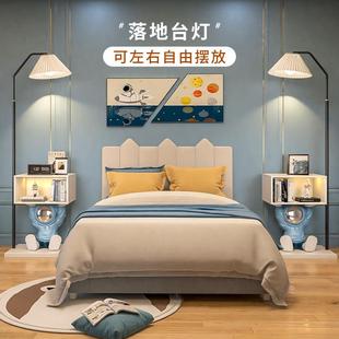 创意儿童床头柜家用卧室落地灯一体储物柜小型卡通男孩床头置物架
