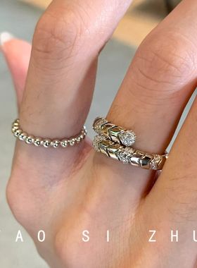 桃思竹绝美蛇骨镶钻轻奢