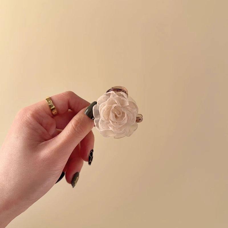 桃思竹 春夏纯欲温柔山茶花抓夹小高级感发量少半扎发夹鲨鱼夹,饰品/流行首饰/时尚饰品新,耳夹,淘宝优惠券,粉丝福利购,淘宝优惠卷