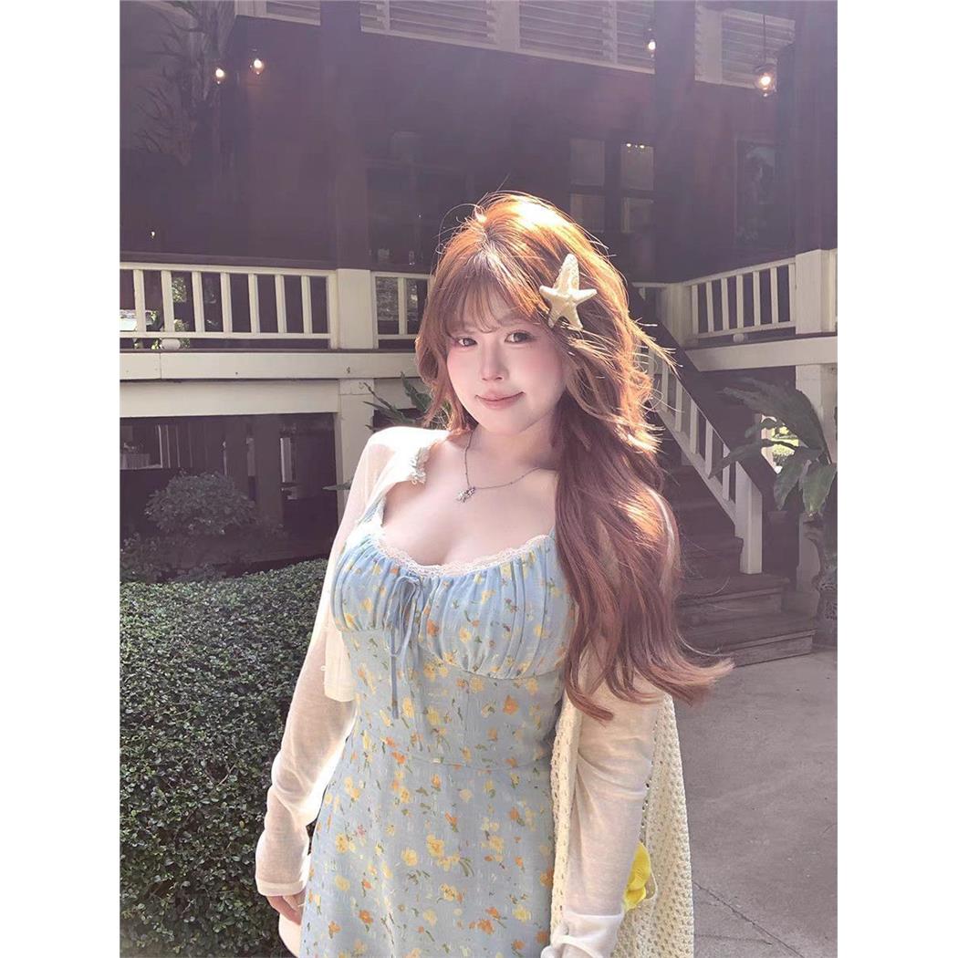 大码女装碎花连衣裙女夏