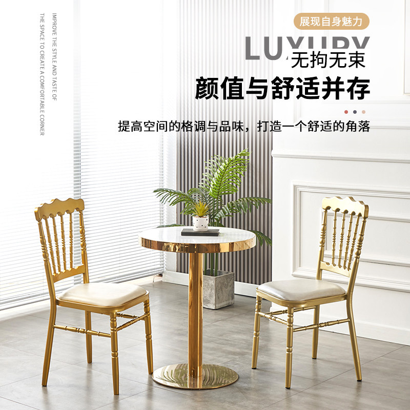 金属竹节椅拿破仑椅酒店宴会椅饭店餐厅户外活动婚庆礼堂餐椅
