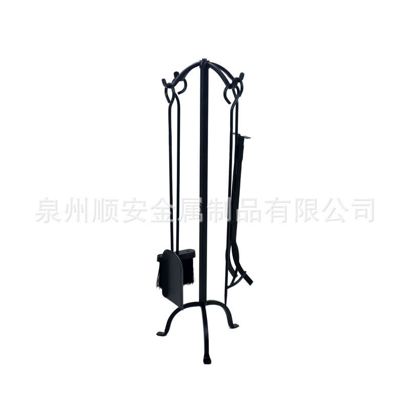 美式铁艺户外壁炉烤火炉工具架