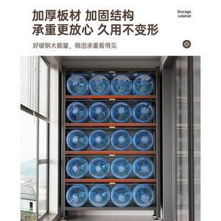 置物收纳柜厨房家用多层柜子卧室客厅阳台靠墙一体储物柜钢制书柜