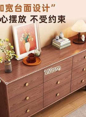实木斗柜木卧HCV室多抽屉储物柜大容量纳柜客厅置收物柜多抽实斗