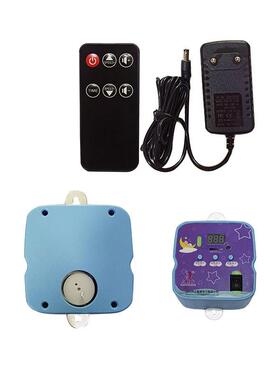 紫色控遥520控款摇篮器制器式一婴体摇摆器新生儿儿床上下摇动摇