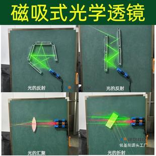 光磁学吸透镜面磁吸平镜漫反射凹凸透镜物322理演示光的折射镜反