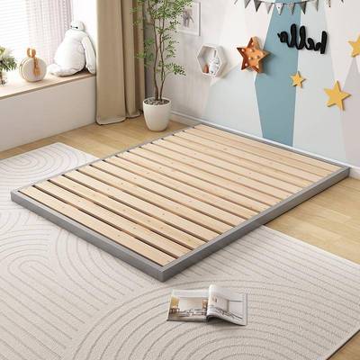 K无8实木地台床儿童榻榻米简床床头床床架排骨架实床木床榉F779JM