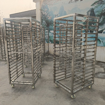 不锈钢馒头小推车冷库周转车