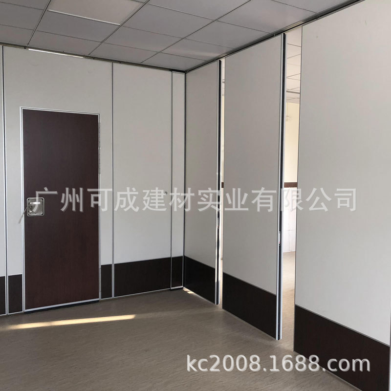 饭店餐厅活动隔断可折叠铝合金移动隔断墙无地轨悬挂移动屏风隔墙