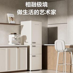 德姆勒三大BCD-212容量美式复古冰箱型小家用冰门冷藏冷冻箱宿舍