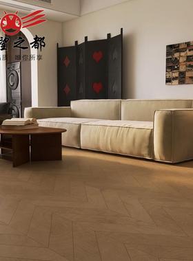 法式复B古A面菱形鱼骨拼木纹瓷30012003砖00x1200原木风客厅仿木