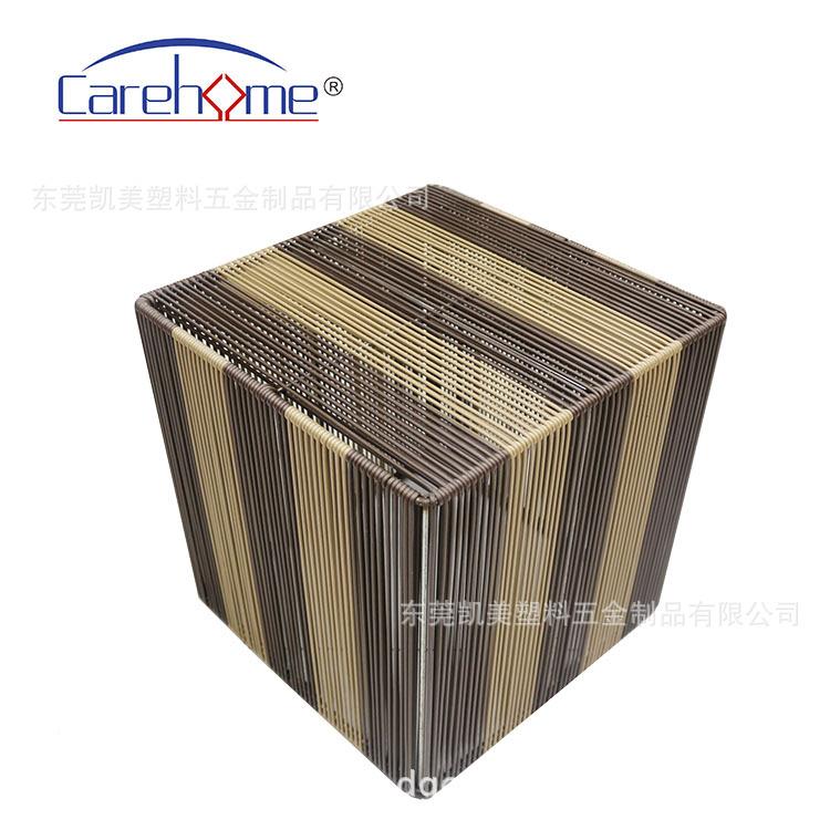 酒店脏宾馆纳篮编织衣篮可水QXM洗塑料圆藤不锈钢架收篮洗衣毛巾