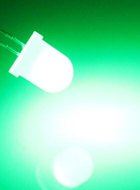 f10状白雾发暖光白红黄蓝绿光1m0m乳白色散led直插灯珠发FAK光二