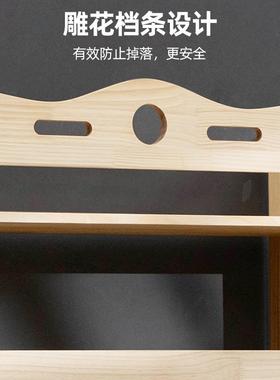 简易SMSG实书架落地书柜儿童阅读区本客架靠墙置物木架厅家用收纳