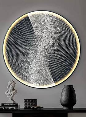 现代玄关装饰画圆形抽象艺术廊al202403餐厅挂画ed走画l简约大气