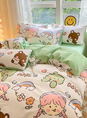 四件套全床棉纯棉2024新款1.8mjb80641单被套被宿舍品三件套床罩