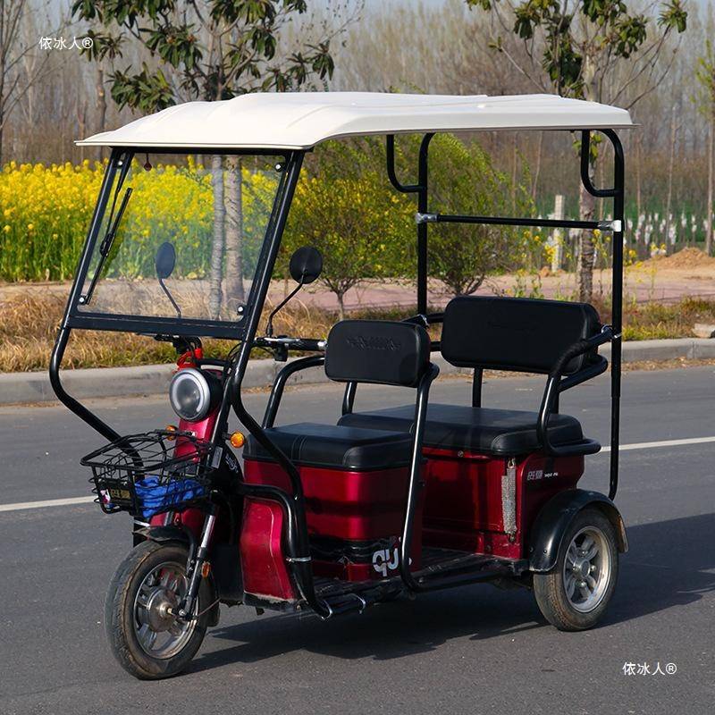 封闭休闲车雨棚电动三轮车车棚透明小巴士防雨棚加厚小型车篷
