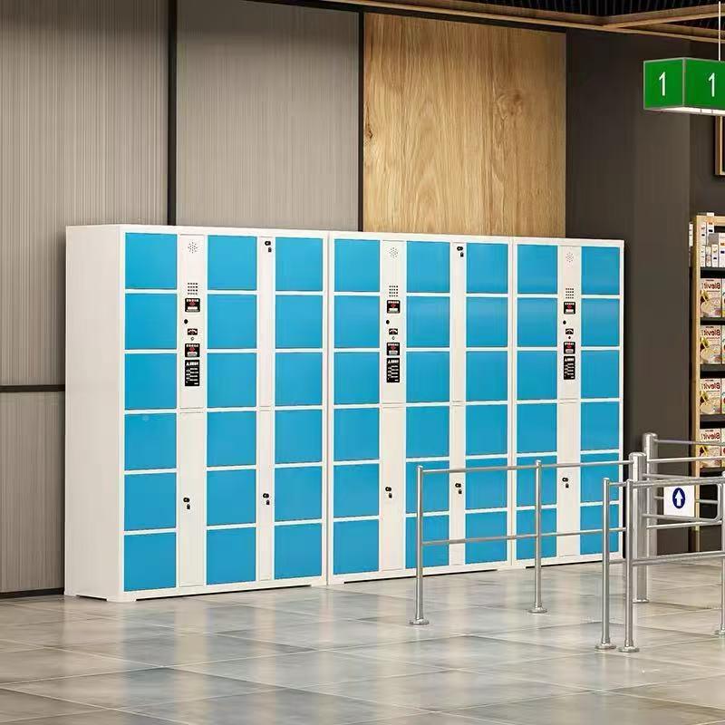 条码存包柜场超市扫码存柜健商身寄房人脸指储纹存YZC放员工刷卡