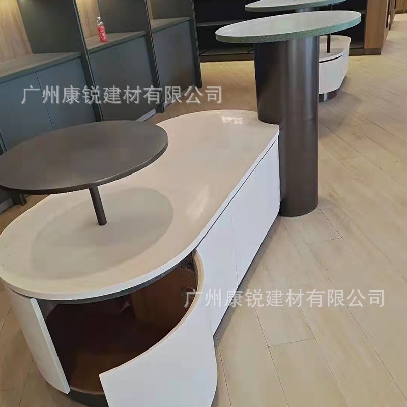 广州亚克力人造石异形接待台