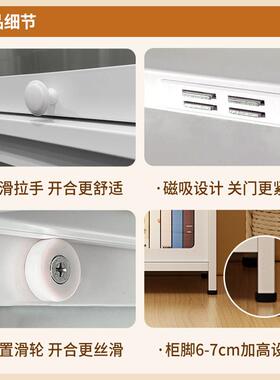 家门用钢书柜制多落地翻书架防尘简约玻璃门客厅铁艺收OCZ纳层铁