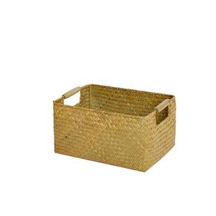 5A1复古海藤草编织长方形收编纳盒编竹编Y草F75567J9编厨房浴室制