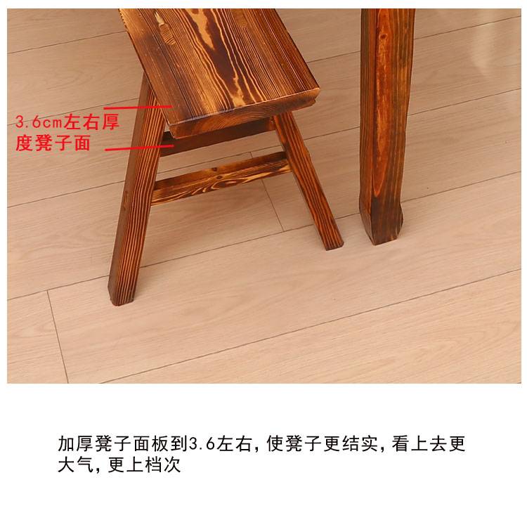 实木餐桌椅组合饭店快餐餐饮小吃店面馆烧烤四方桌仿古长方桌长凳