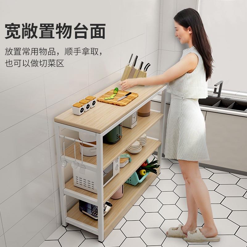 厨房纳置物架落地式多功能用家收微波炉烤箱带碗GTY碟柜大储子物