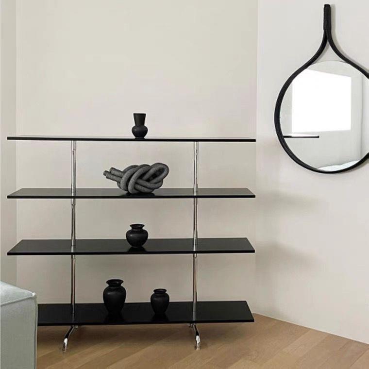 中古设师计收纳架古多置物复架落地架无品牌/带轮小推车层实木不