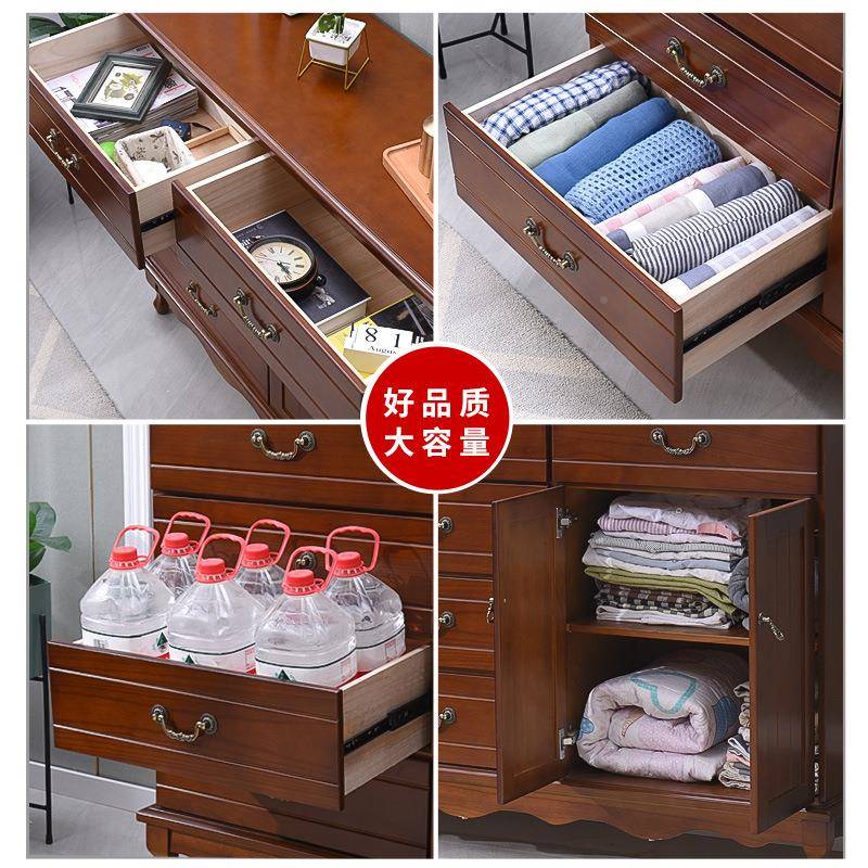 实木五斗柜简约现代五BBH柜室收纳柜轻斗奢柜子卧储物柜客厅欧式