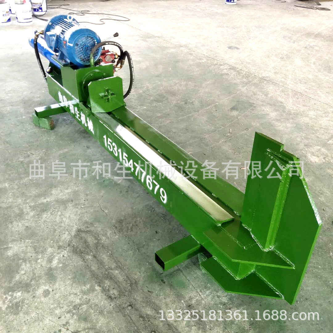 卧式新款木材劈木机东北林场劈柴机柴火劈开机电动树根劈材机