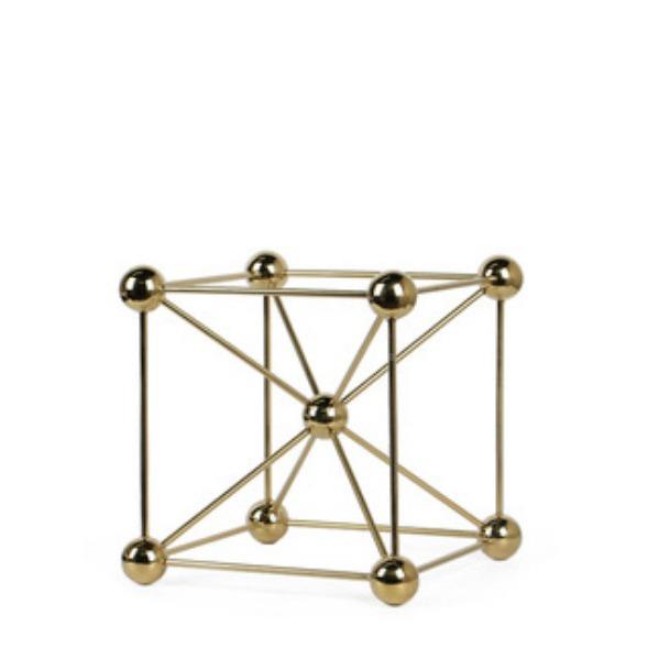 代简约创意电几何体摆件样板房售楼OQB处桌镀面现书软架装饰品工