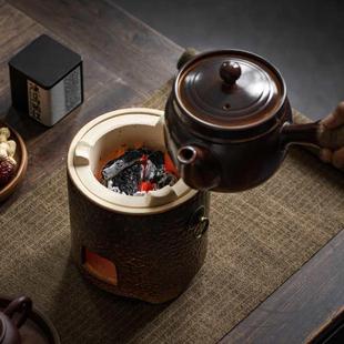 碳炉煮茶壶户瓷外酒精碳器火煮茶提壶烧水壶陶干梁烧壶F769MT8T温