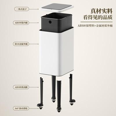 房免量弯腰垃圾桶可移动高脚按压式大容高脚按压客厅卫生间卧创室