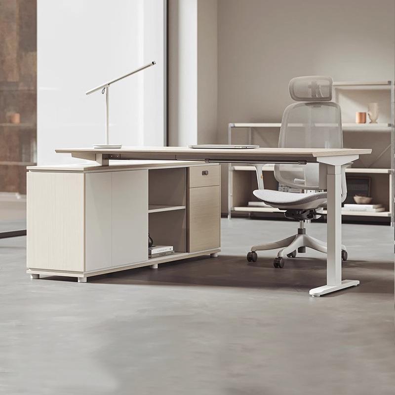 电动升降桌主管桌经理桌大班台简约现代办公室老板桌办公桌椅组合