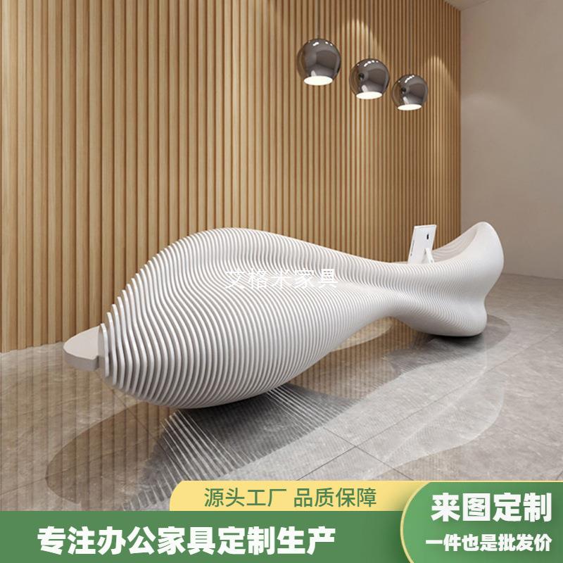 前台烤漆吧台异型教育机构接待台销售中心咨询台美容院收银台商务