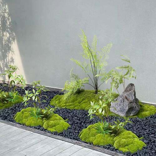 现货仿真苔植毛草坪藓植毛线款青物造青景装饰绿植室内网摆苔件红