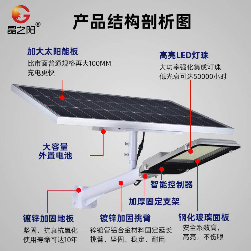 阳能灯led户外太防水政家用UUL乡镇工程路家用灯庭院自动市照明路