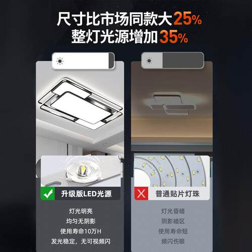 客工厅灯大灯简约现18代大气led吸2顶24新款0卧室灯中山灯具灯饰
