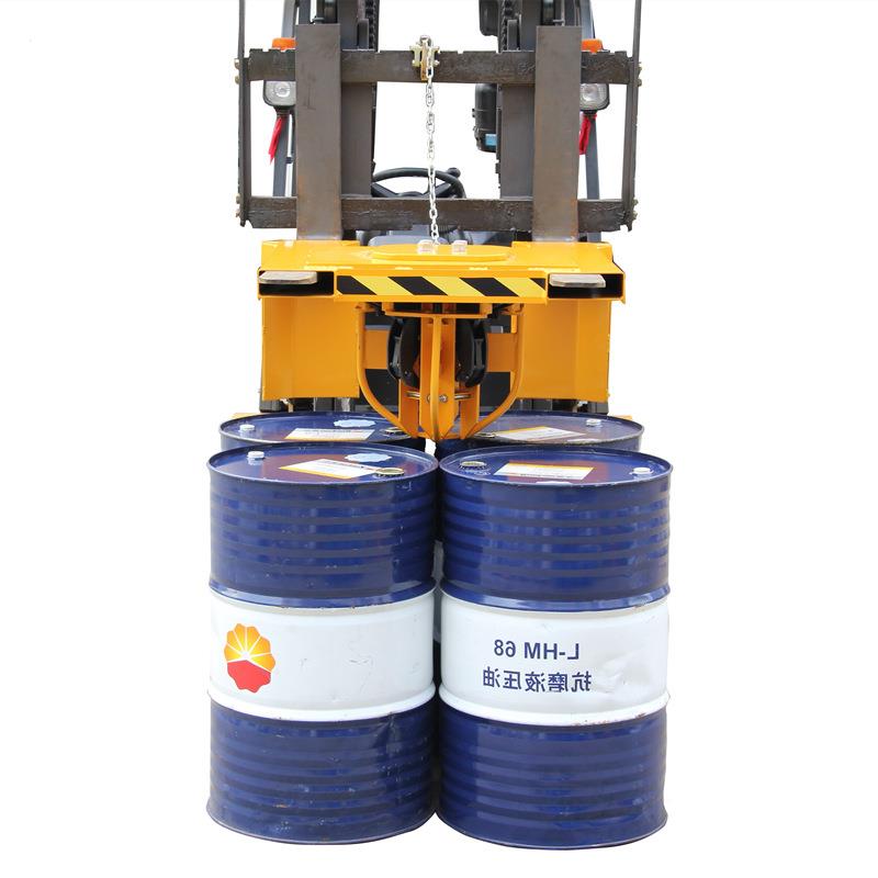 L4油桶夹叉车搬用夹油桶YTY4（行运吊具四桶夹具鹰嘴爪勾叉车油桶
