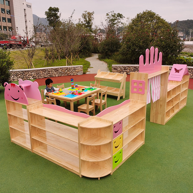 幼儿园区角柜实木组合玩具收纳架套餐早教置物幼教亲子区间柜厂家
