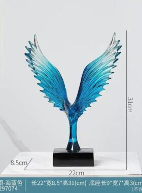 大鹏展厅翅天使之透明树脂工艺透明天使品翼摆件家送居客玄关装饰