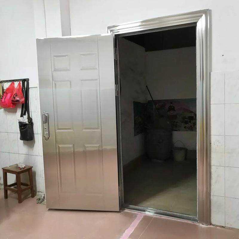 开特厚374104不锈钢门单门子母双门门自建钢房入户门阳台门白门外