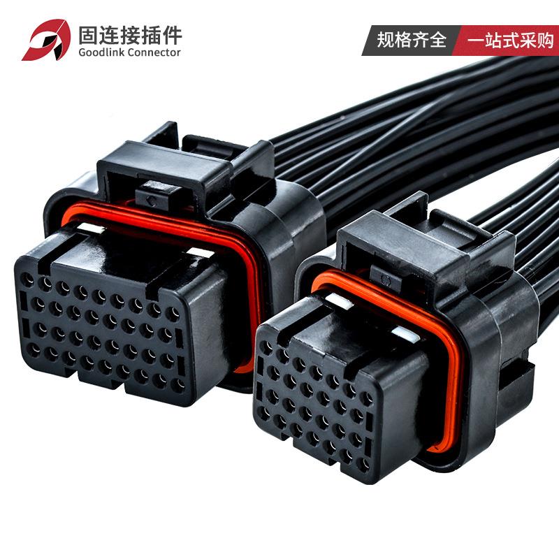 414-3SUJ790-1汽车线束连接器防水接插国产amp系件列E2CU针座34P