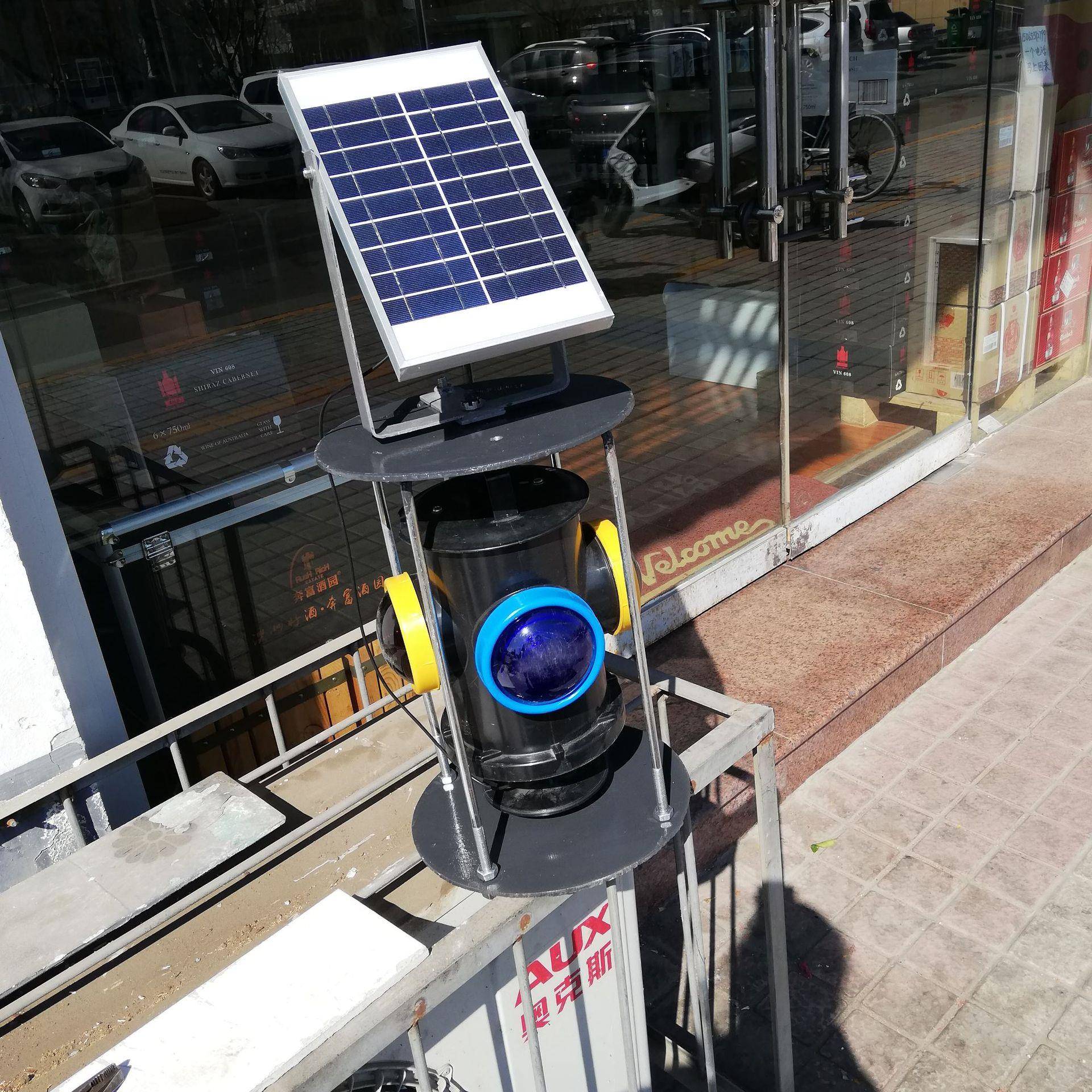 太太阳能信阳能铁信脱号灯道岔黄蓝路轨指示灯示电动钢轨信号警灯