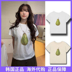 韩国潮牌fletta短袖梨子t
