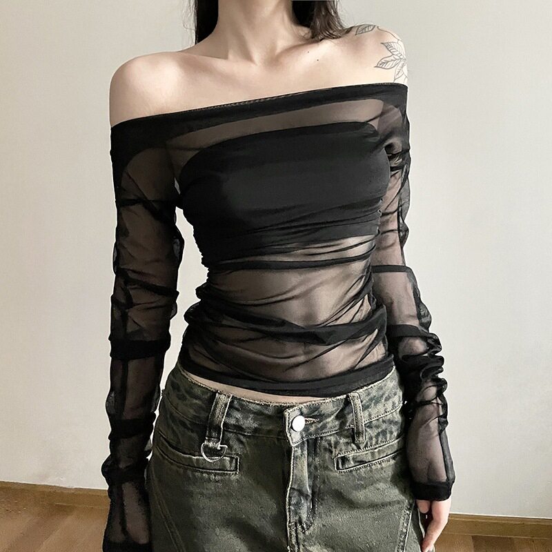 跨境2026欧美风纯色露背T恤
