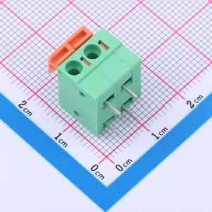 50个 DB142R-5.08-2P-GN DORABO 地博电气 1x2P 5.08mm - 2P 2