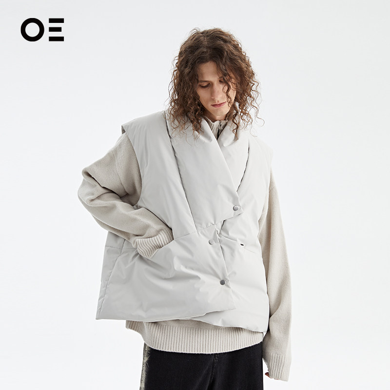 OE复合三防羽绒马甲冬季加厚白鸭绒解构拼接背心 Organic Emotion,男装,羽绒马甲,淘宝优惠券,粉丝福利购,淘宝优惠卷